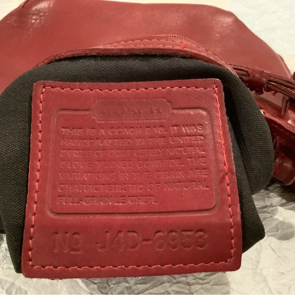 Coach Vintage Red Leather Amanda Bag